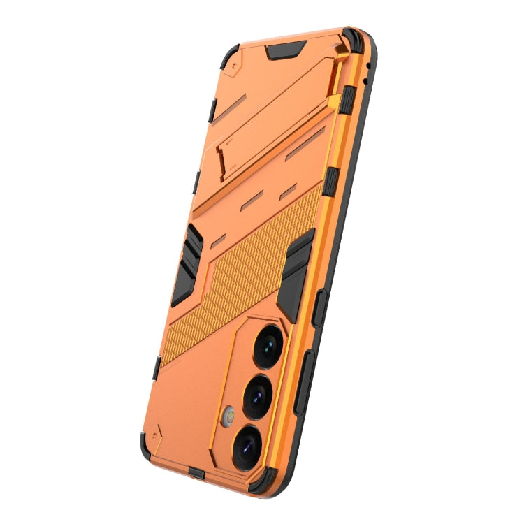 For Samsung Galaxy S24+ 5G Punk Armor 2 in 1 PC + TPU Shockproof Phone Case with Invisible Holder(Orange)