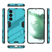 For Samsung Galaxy S24+ 5G Punk Armor 2 in 1 PC + TPU Shockproof Phone Case with Invisible Holder(Blue)