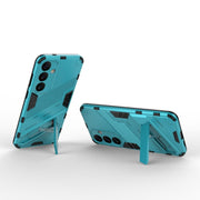 For Samsung Galaxy S24+ 5G Punk Armor 2 in 1 PC + TPU Shockproof Phone Case with Invisible Holder(Blue)