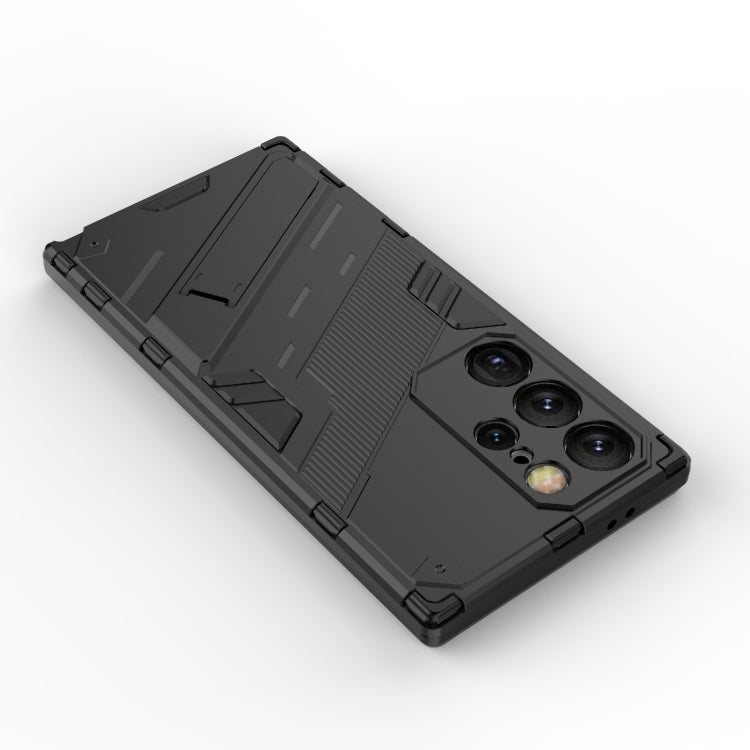 For Samsung Galaxy S24 Ultra 5G Punk Armor 2 in 1 PC + TPU Shockproof Phone Case with Invisible Holder(Green)
