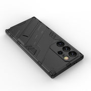 For Samsung Galaxy S24 Ultra 5G Punk Armor 2 in 1 PC + TPU Shockproof Phone Case with Invisible Holder(Green)