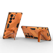 For Samsung Galaxy S24 Ultra 5G Punk Armor 2 in 1 PC + TPU Shockproof Phone Case with Invisible Holder(Orange)
