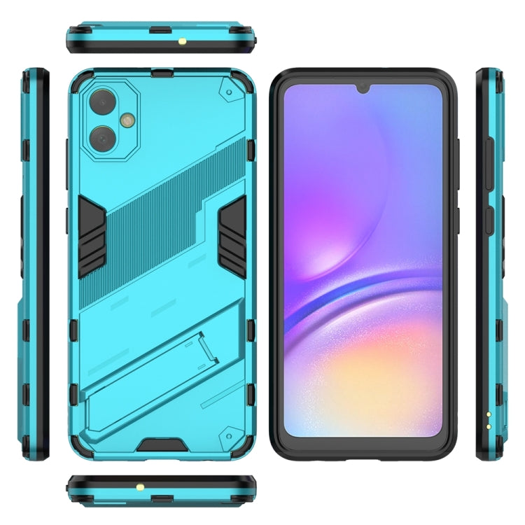 For Samsung Galaxy A05 4G Punk Armor 2 in 1 PC + TPU Shockproof Phone Case with Invisible Holder(Blue)