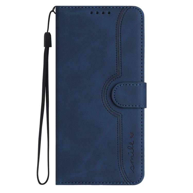 For iPhone 17 Pro Heart Pattern Skin Feel Leather Phone Case(Royal Blue)