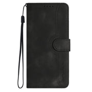 For Motorola Edge 5G 2024 Heart Pattern Skin Feel Leather Phone Case(Black)
