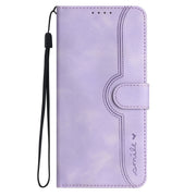For Motorola Edge 5G 2024 Heart Pattern Skin Feel Leather Phone Case(Purple)