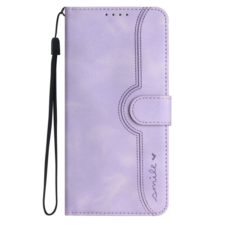 For Motorola Edge 5G 2024 Heart Pattern Skin Feel Leather Phone Case(Purple)