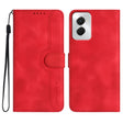 For Motorola Moto G Power 5G 2024 Heart Pattern Skin Feel Leather Phone Case(Red) - Motorola Cases by PMC Jewellery | Online Shopping South Africa | PMC Jewellery | Buy Now Pay Later Mobicred