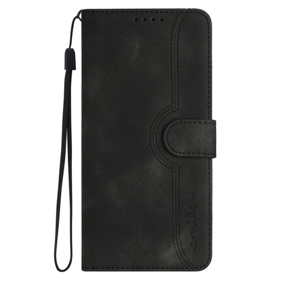 For Motorola Moto G Power 5G 2024 Heart Pattern Skin Feel Leather Phone Case(Black)