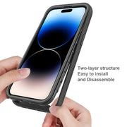 For iPhone 15 Pro Max Starry Sky Solid Color Series PC + TPU Phone Case with PET Film(Red)