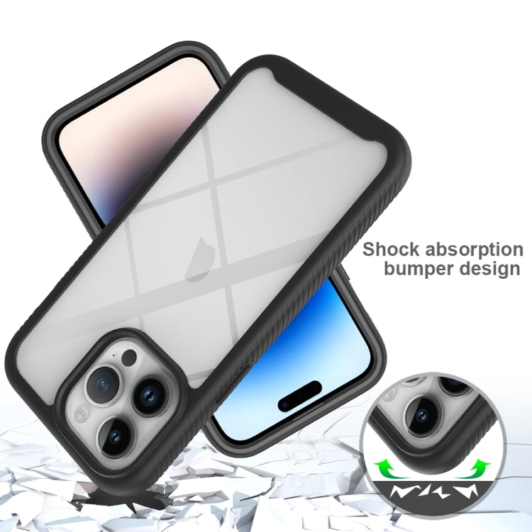 For iPhone 15 Pro Max Starry Sky Solid Color Series PC + TPU Phone Case with PET Film(Red)