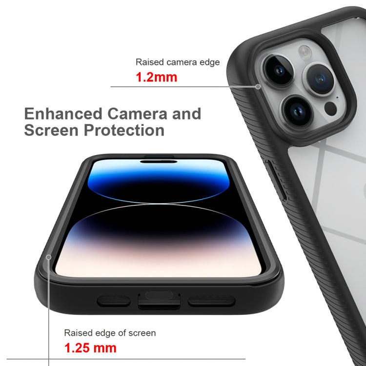 For iPhone 15 Pro Max Starry Sky Solid Color Series PC + TPU Phone Case with PET Film(Red)