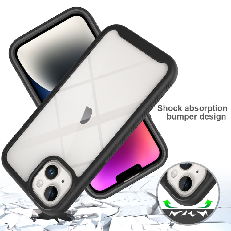 For iPhone 15 Plus Starry Sky Solid Color Series PC + TPU Phone Case with PET Film(Red)