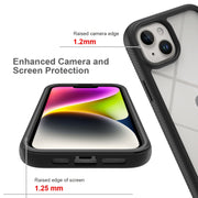 For iPhone 15 Plus Starry Sky Solid Color Series PC + TPU Phone Case with PET Film(Red)
