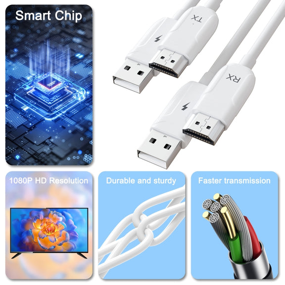 THT-020-08 4 in 1 HDMI Transmitter Wireless Screen Sharer Set(White)