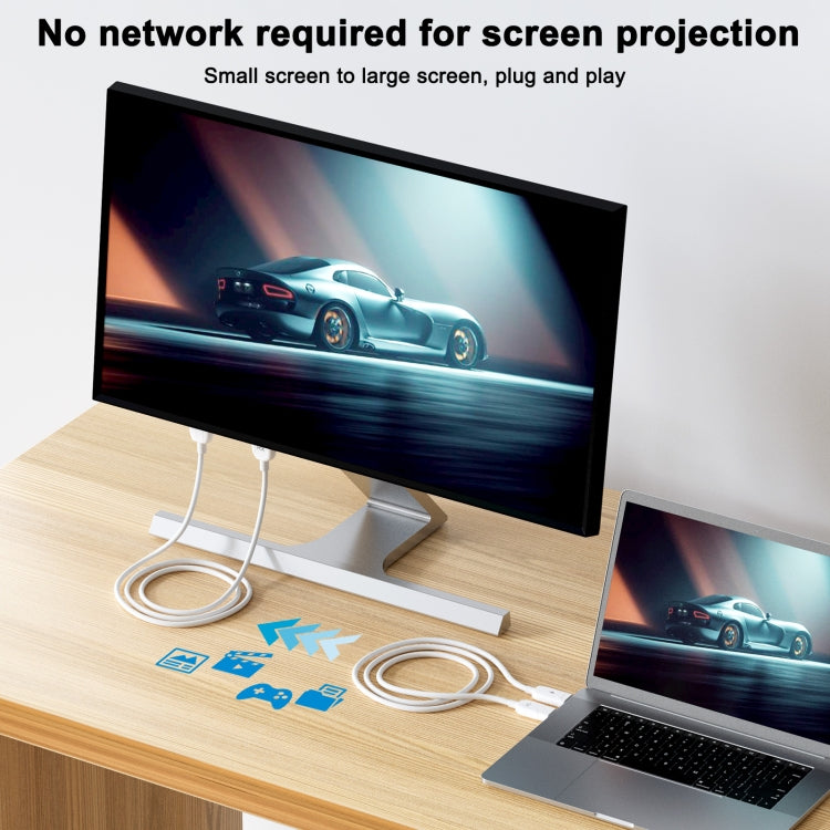 THT-020-08 4 in 1 HDMI Transmitter Wireless Screen Sharer Set(White)