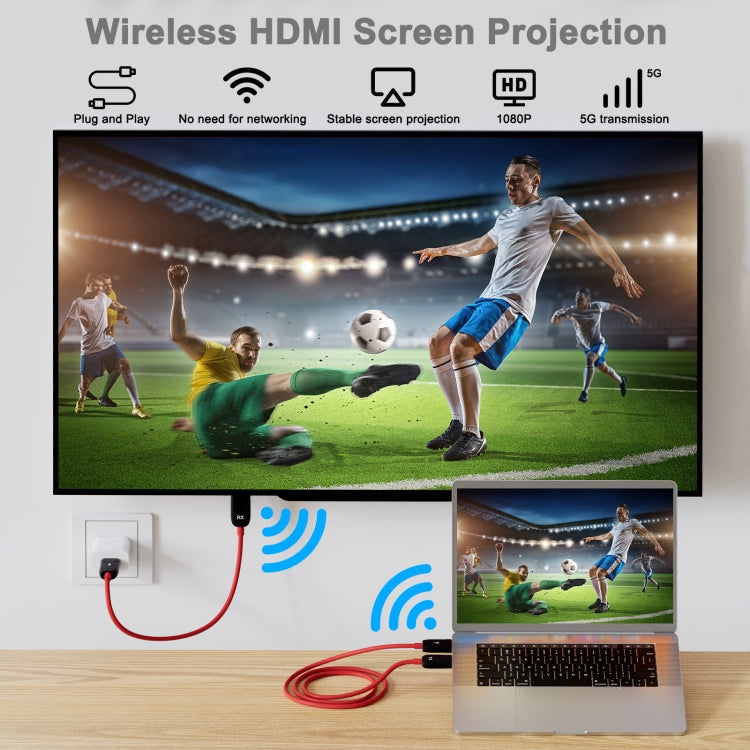 THT-020-8 4 in 1 HDMI Transmitter Wireless Screen Sharer Set(Black)