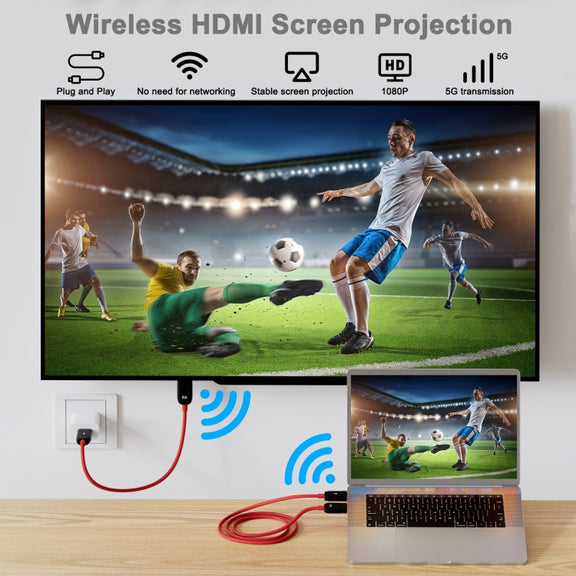 THT-020-8 4 in 1 HDMI Transmitter Wireless Screen Sharer Set(Black)