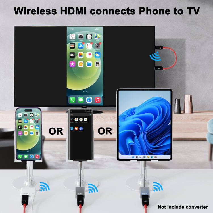 THT-020-8 4 in 1 HDMI Transmitter Wireless Screen Sharer Set(Black)