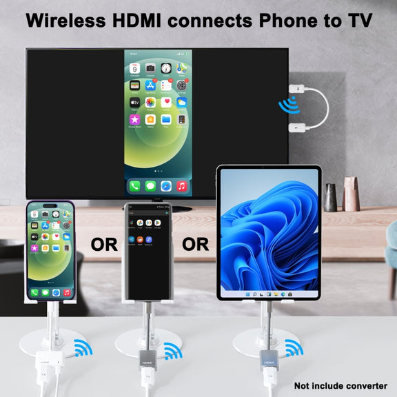 THT-020-8-1 4 in 1 HDMI Transmitter Wireless Screen Sharer Set(White)