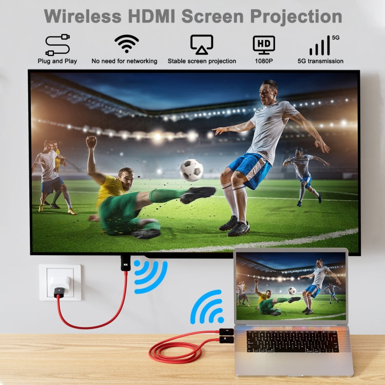 THT-020-8-2 4 in 1 HDMI Transmitter Wireless Screen Sharer Set(Black)
