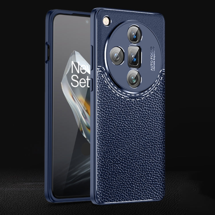 For OPPO Find X7 Ultra Litchi Texture Shockproof TPU Phone Case(Blue)