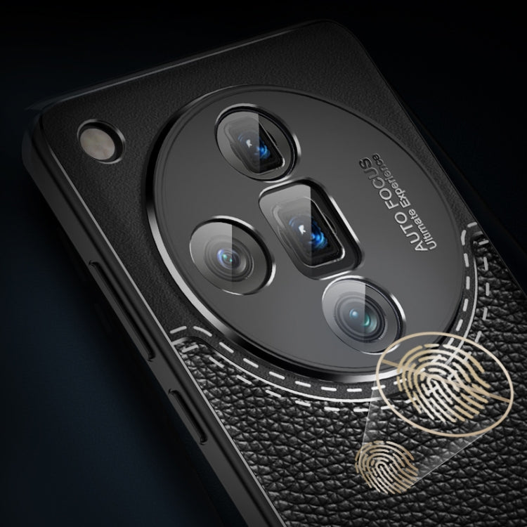 For OPPO Find X7 Ultra Litchi Texture Shockproof TPU Phone Case(Blue)