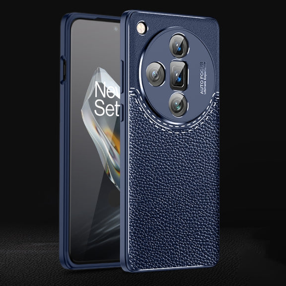 For OPPO Find X7 Ultra Litchi Texture Shockproof TPU Phone Case(Blue)