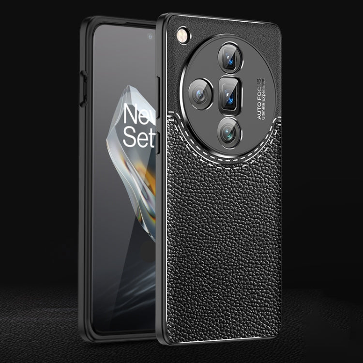 For OPPO Find X7 Ultra Litchi Texture Shockproof TPU Phone Case(Black)