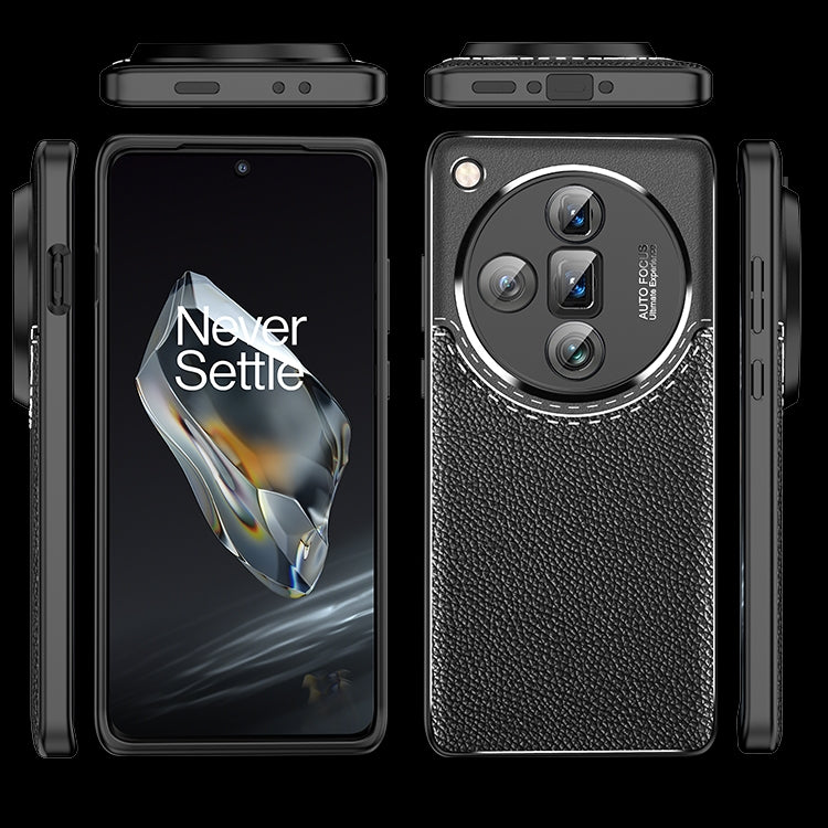For OPPO Find X7 Ultra Litchi Texture Shockproof TPU Phone Case(Black)
