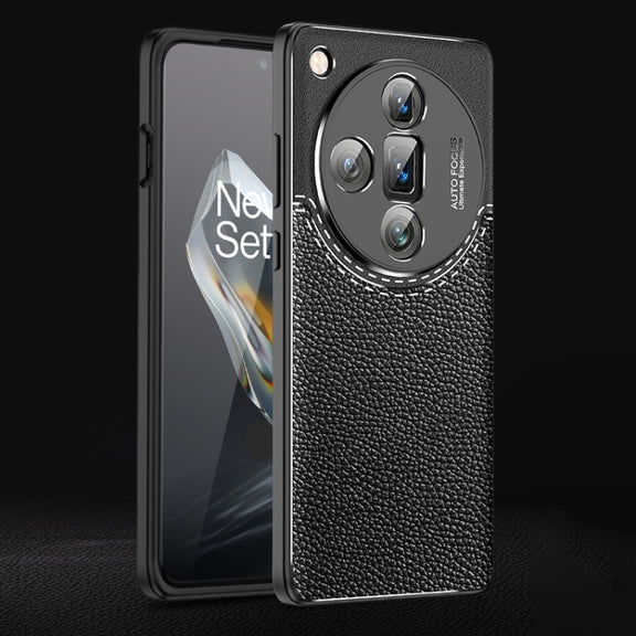 For OPPO Find X7 Ultra Litchi Texture Shockproof TPU Phone Case(Black)