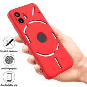 For Nothing Phone 2 Pure Color Liquid Silicone Shockproof Phone Case(Red)