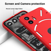 For Nothing Phone 2 Pure Color Liquid Silicone Shockproof Phone Case(Red)