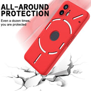For Nothing Phone 2 Pure Color Liquid Silicone Shockproof Phone Case(Red)