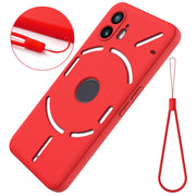 For Nothing Phone 2 Pure Color Liquid Silicone Shockproof Phone Case(Red)