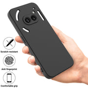 For Nothing Phone 2a Pure Color Liquid Silicone Shockproof Phone Case(Black)