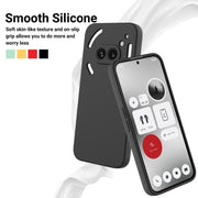 For Nothing Phone 2a Pure Color Liquid Silicone Shockproof Phone Case(Black)