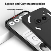 For Nothing Phone 2a Pure Color Liquid Silicone Shockproof Phone Case(Black)