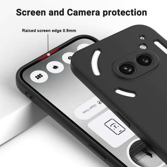 For Nothing Phone 2a Pure Color Liquid Silicone Shockproof Phone Case(Black)