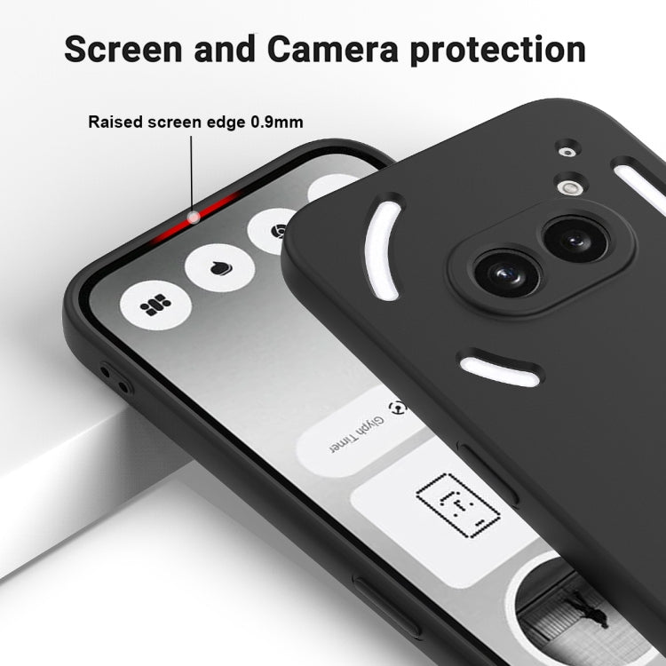 For Nothing Phone 2a Pure Color Liquid Silicone Shockproof Phone Case(Black)