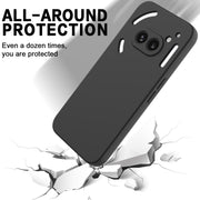 For Nothing Phone 2a Pure Color Liquid Silicone Shockproof Phone Case(Black)