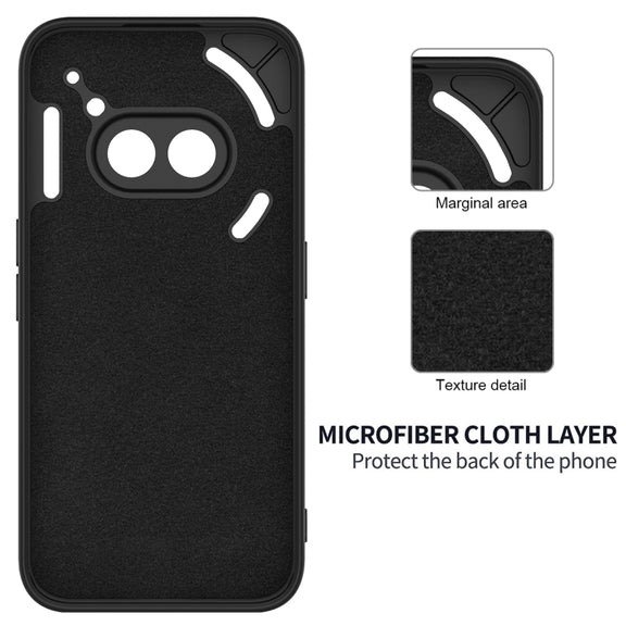For Nothing Phone 2a Pure Color Liquid Silicone Shockproof Phone Case(Black)