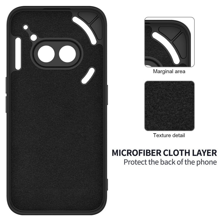 For Nothing Phone 2a Pure Color Liquid Silicone Shockproof Phone Case(Black)