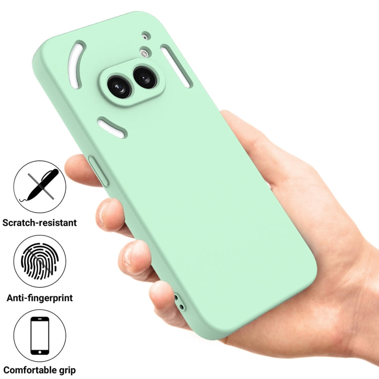For Nothing Phone 2a Pure Color Liquid Silicone Shockproof Phone Case(Green)