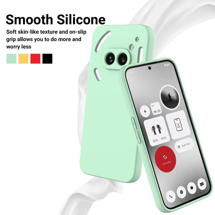 For Nothing Phone 2a Pure Color Liquid Silicone Shockproof Phone Case(Green)