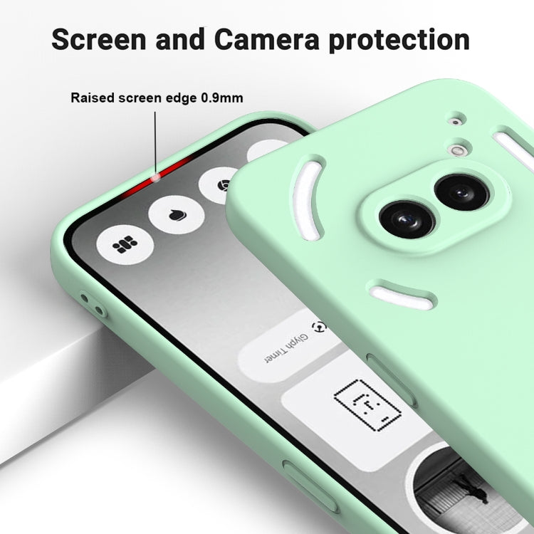 For Nothing Phone 2a Pure Color Liquid Silicone Shockproof Phone Case(Green)