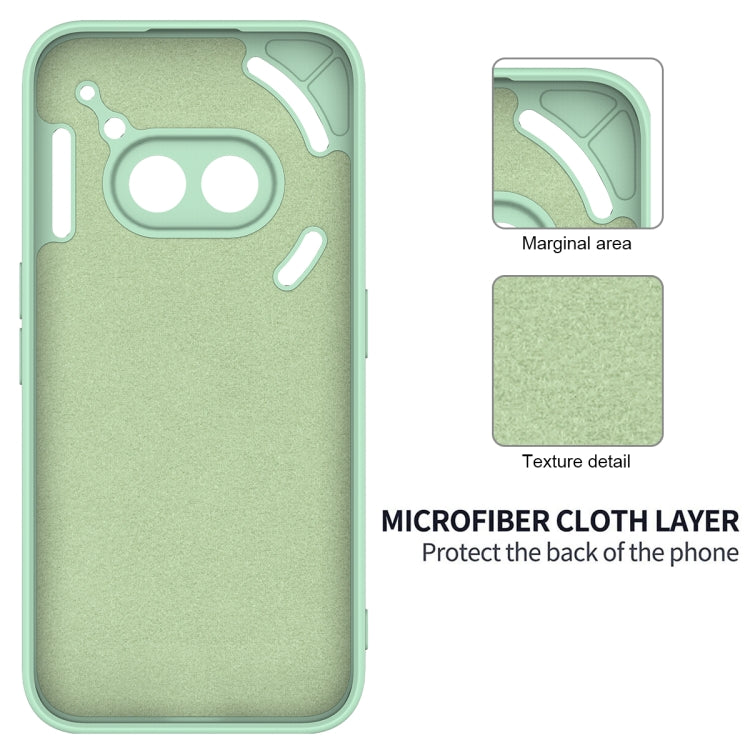 For Nothing Phone 2a Pure Color Liquid Silicone Shockproof Phone Case(Green)