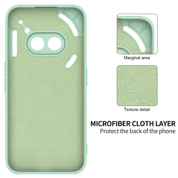 For Nothing Phone 2a Pure Color Liquid Silicone Shockproof Phone Case(Green)