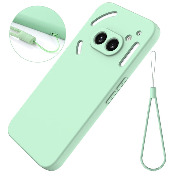 For Nothing Phone 2a Pure Color Liquid Silicone Shockproof Phone Case(Green)