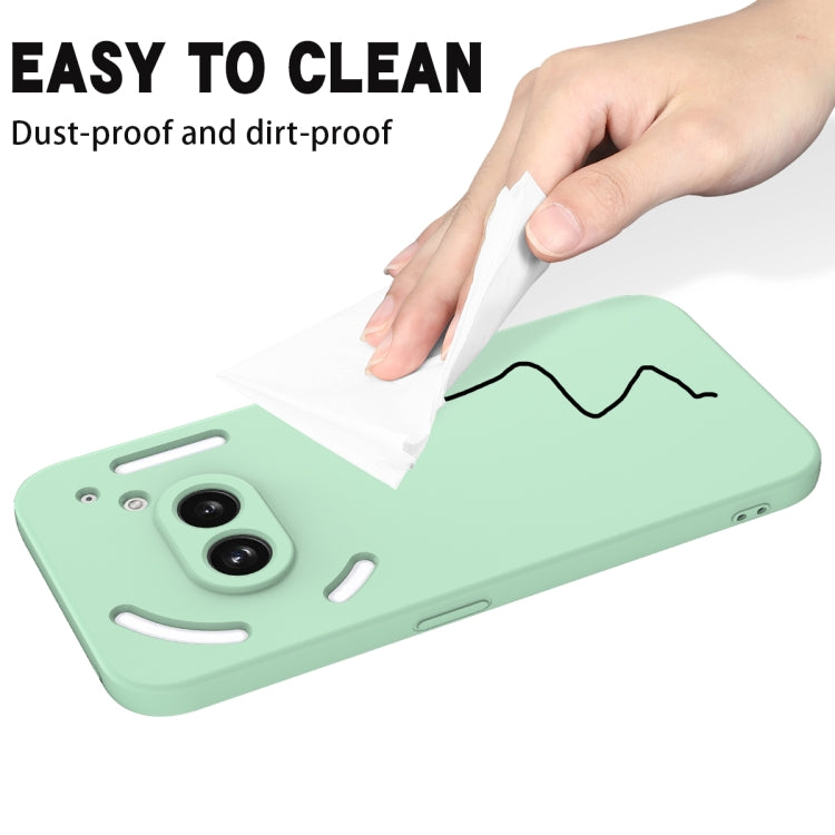 For Nothing Phone 2a Pure Color Liquid Silicone Shockproof Phone Case(Green)